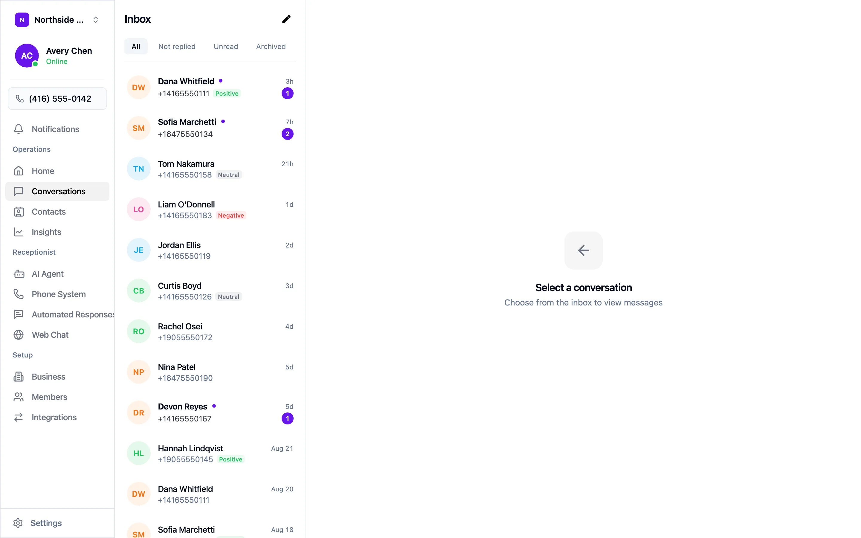 The Conversations inbox